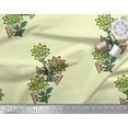 thumbnail image 2 of Soimoi Poly Georgette Fabric Leaves & Floral Block Print Fabric by Yard 42 Inch Wide, 2 of 3