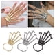 thumbnail image 2 of Pulsera de cráneo Hugo Mano con anillos de elasticidad oro, 2 of 8