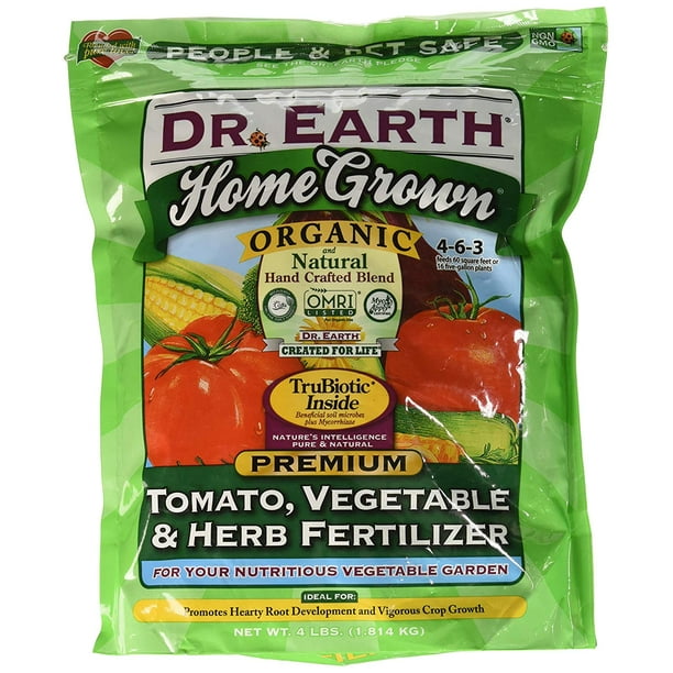 Dr. Earth Organic 5 Tomato, Vegetable & Herb Fertilizer Poly Bag, For