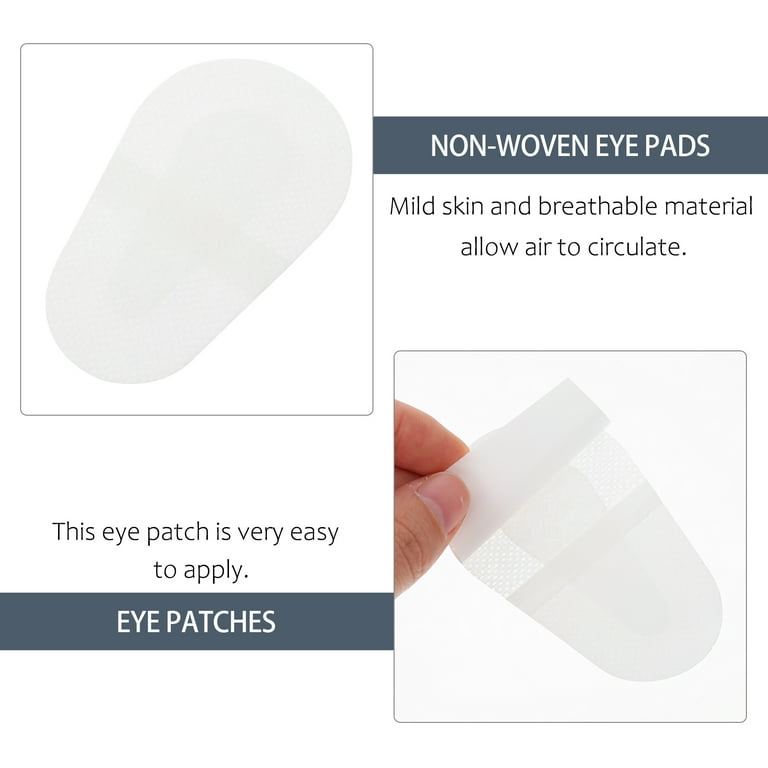 Non-woven Eye Pads 24Pcs Waterproof Wound Stickers Household Swimming  Transdermal Patches (White) 