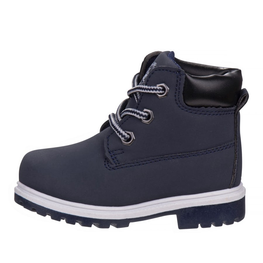 Beverly Hills Polo Club Lace Up Little Girls Construction Boots for Outdoor Activities, Navy, 1