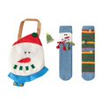 thumbnail image 1 of Nituyy Christmas Fuzzy Socks for Kid, Novelty Colorful Patterns Child Long Stockings with Bag, 1 of 6