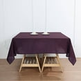 thumbnail image 3 of BalsaCircle 6 Pieces 70" x 70" Eggplant Purple Square Polyester Tablecloths Table Linen, 3 of 8