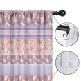 thumbnail image 4 of Blackout Kids Curtains,Purple Pioneer Flower Striped Pattern Childrens Insulated Curtains Set Of 2,Bedroom Essentials,Toddler Room Decor 42x84in(106x213cm), 4 of 5