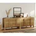 thumbnail image 2 of Mid Century 6 Drawer Dresser Set of 2, 47.2" Modern Chest of Drawers with Storage, Curved Profile Wood Double Dresser for Bedroom, Living Room, Hallway, 2 of 7