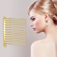thumbnail image 3 of Unique Bargains No Slip Hair Side Combs Accessories Metal 2" Gold, 3 of 6