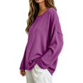 thumbnail image 7 of Sweaters for Women Oversized Crewneck Long Sleeve Chunky Knit Pullover Sweaters Tops Trendy Fall Outfits, 7 of 7