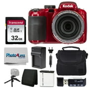 Kodak PIXPRO AZ421 Digital Camera (Red) Bundle with SD Card, Case, & More!