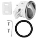 thumbnail image 1 of Botón de interruptor de plástico ABS, Panel de trefilado de acero inoxidable, accesorio de cerradura de puerta para baño, casas rodantes, comedor, coche, yate, plateado, 1 of 5