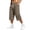 Brown, variant on Men's Capri Pants Summer Baggy Sweat Shorts Below Knee Drawstring Sport Casual Pants with Pockets