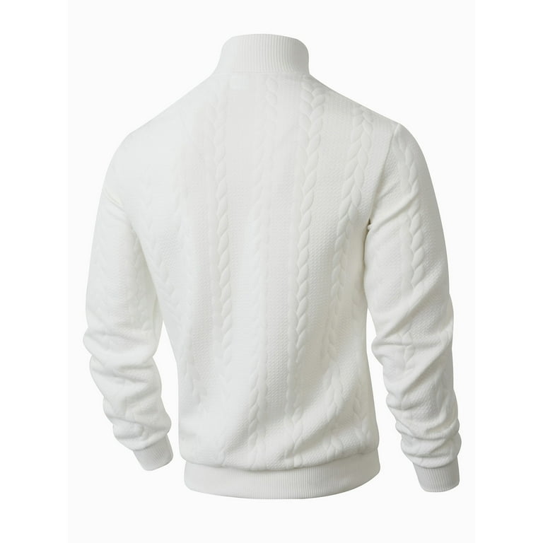 Fnooota Men's Turtleneck Sweaters, Knitted Long Sleeve Stretch