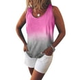 thumbnail image 3 of Oversized Loose Sleeveless Tank Tops for Women Summer Plus Size Casual Gradient Print Holiday Beach Baggy Tunic Top Blouse Shirt For Women, 3 of 3
