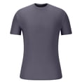 thumbnail image 3 of pstuiky camisetas de hombre, Camisa informal de manga corta con cuello redondo y corte ajustado para hombre, de color liso camisas casuales para hombre xl, 3 of 6