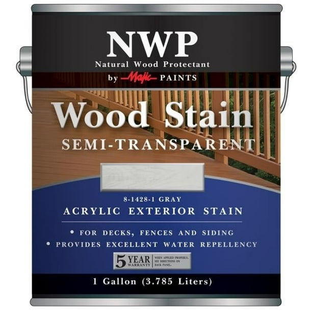 Majic Majic 814281 NWP SemiTransparent Exterior Wood Stain, 1 Gallon