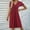 Red, variant on Blmnix Holiday Party Dresses for Women Fit & Flare Pleated Elegant Skirt Red V-Neck Short Sleeve Wedding Guest Dress,M