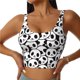 thumbnail image 1 of Balery Cute Panda Face Sujetadores deportivos con espalda cruzada para mujer, acolchados, sin costuras, de alto impacto, ideales para yoga, gimnasio, entrenamiento y fitness.-Large, 1 of 8