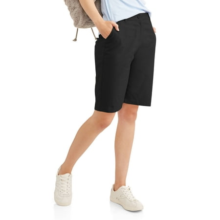Juniors' School Uniform Stretch Twill Bermuda Shorts