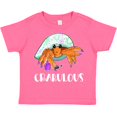 thumbnail image 3 of Inktastic Crabulous Cute Hermit Crab with Purple Nail Polish Boys or Girls Toddler T-Shirt, 3 of 5