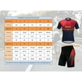 thumbnail image 4 of voofly Men's Cycling Jersey Set Men Short Sleeve Bike Shorts Gel Padded Biking Clothing Red M, 4 of 9