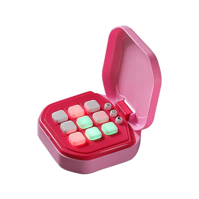 Ai Tic Tac Toe Electronic Game Console For Kids Interactive Puzzle Board Game With Light And Sound Educational Toy Pink Color Battery Operated Game Toy For Children Age 3 And Up Pink