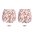 thumbnail image 3 of Susaid Bow With Sugar Skull Print Women's High Waisted Running Shorts Quick Dry Athletic Gym Track Workout Shorts Zip Pocket-X-Large, 3 of 7