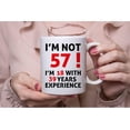 thumbnail image 3 of 57th Birthday Gifts for Men, Funny 57 Year Old Gift Coffee Mug, 1964 57th Birthday Mugs for Him, Dad, Uncle, Husband, Brother, Grandpa, Friend, 11 oz Tea Cup I''M NOT 57, 3 of 6
