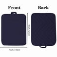 thumbnail image 2 of HOMEIORA 4 Pack Oven Pot Holder with Pocket Cotton Heat Resistant Coaster Potholder Kitchen Hot Pad Oven Mitts for Cooking Square 7" x 9", Navy Blue, 2 of 6
