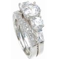 thumbnail image 2 of LaRaso Co 3 Carat TW Vintage Style CZ Wedding Rings Set for Women Size 11, 2 of 5
