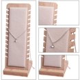 thumbnail image 5 of Exhibidor de collares de madera, soporte para collares, exhibición de joyas, almacenamiento, organizador de collares, puente de collar con cuero, para collar, pulsera, colgante oso de fresa Electrónica, 5 of 5