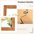 thumbnail image 3 of Faux Rattan Picture Frame, 6.5 x 8.5 in / 16.5 x 21.5 cm Handwoven Photo Frame, Brown Color, Rustic Decor for Living Room, Bedroom, Study Room, Farmhouse Decor, 3 of 5