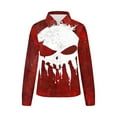 thumbnail image 6 of WFJCJPAF 2025 New Product Blouses for Women Long Sleeve Plus Colar,Women's Hallowmas Printed Casual Button Shirt Long Sleeved Turndown Collar Blouse - Red S, 6 of 6