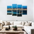 thumbnail image 3 of Elephant Stock Vancouver Night Lights Wall Art - Horizontal Multi Panel Canvas - Living Room Wall Decor - Places Multi Panel - Blue And Yellow Decor - 75" x 48", 3 of 8