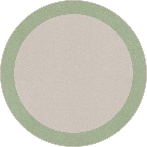 Joy Carpets Kid Essentials Easy Going 7'7" Round Area Rug in Color Sage
