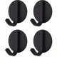 thumbnail image 1 of Ganchos adhesivos BRILLAR de acero inoxidable negro (4 piezas), 1 of 5