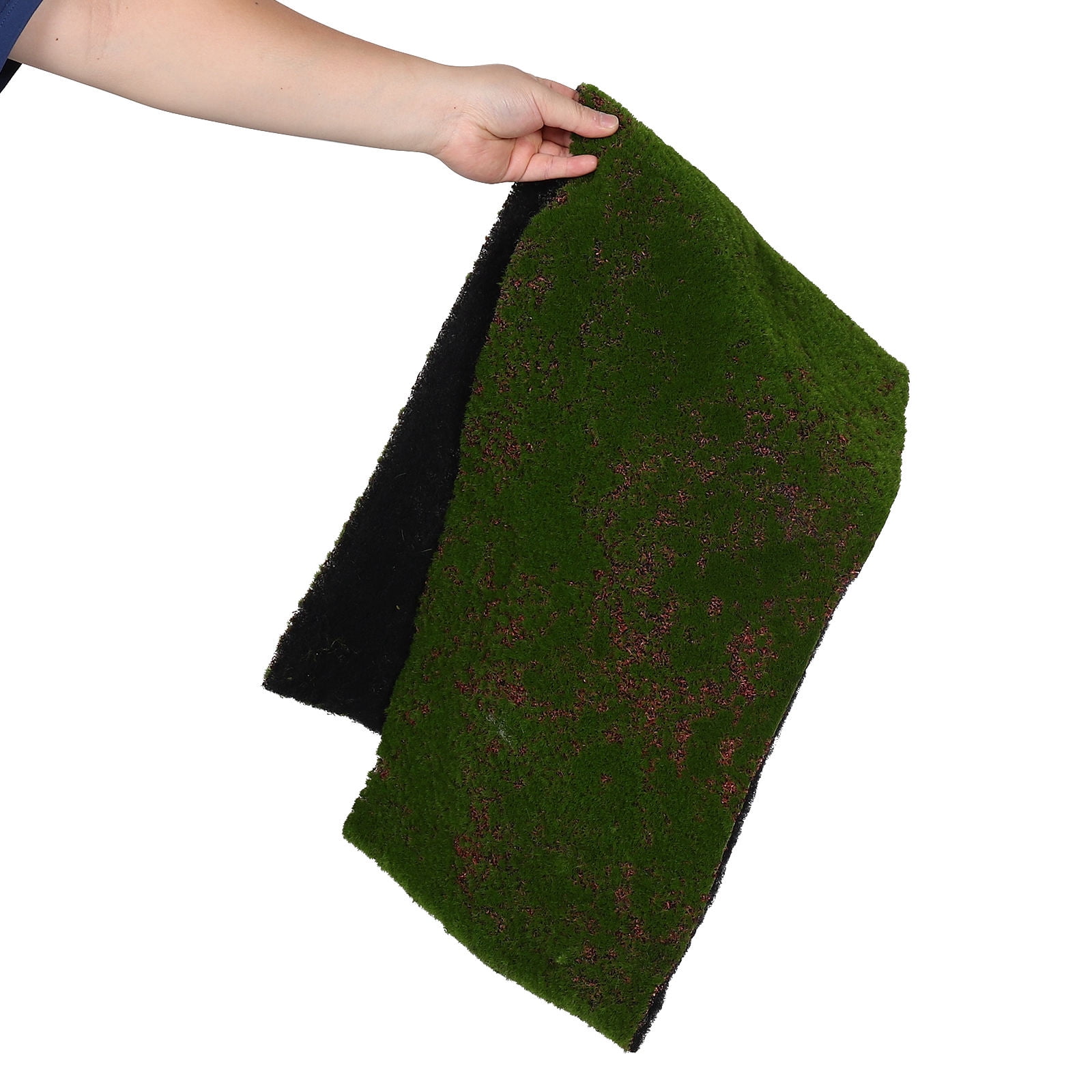 CTIRCHIU Olive Green Artificial Moss Rug Faux Grass Mat for Home Decor, Crafts, Projects, Realistic Texture and Design