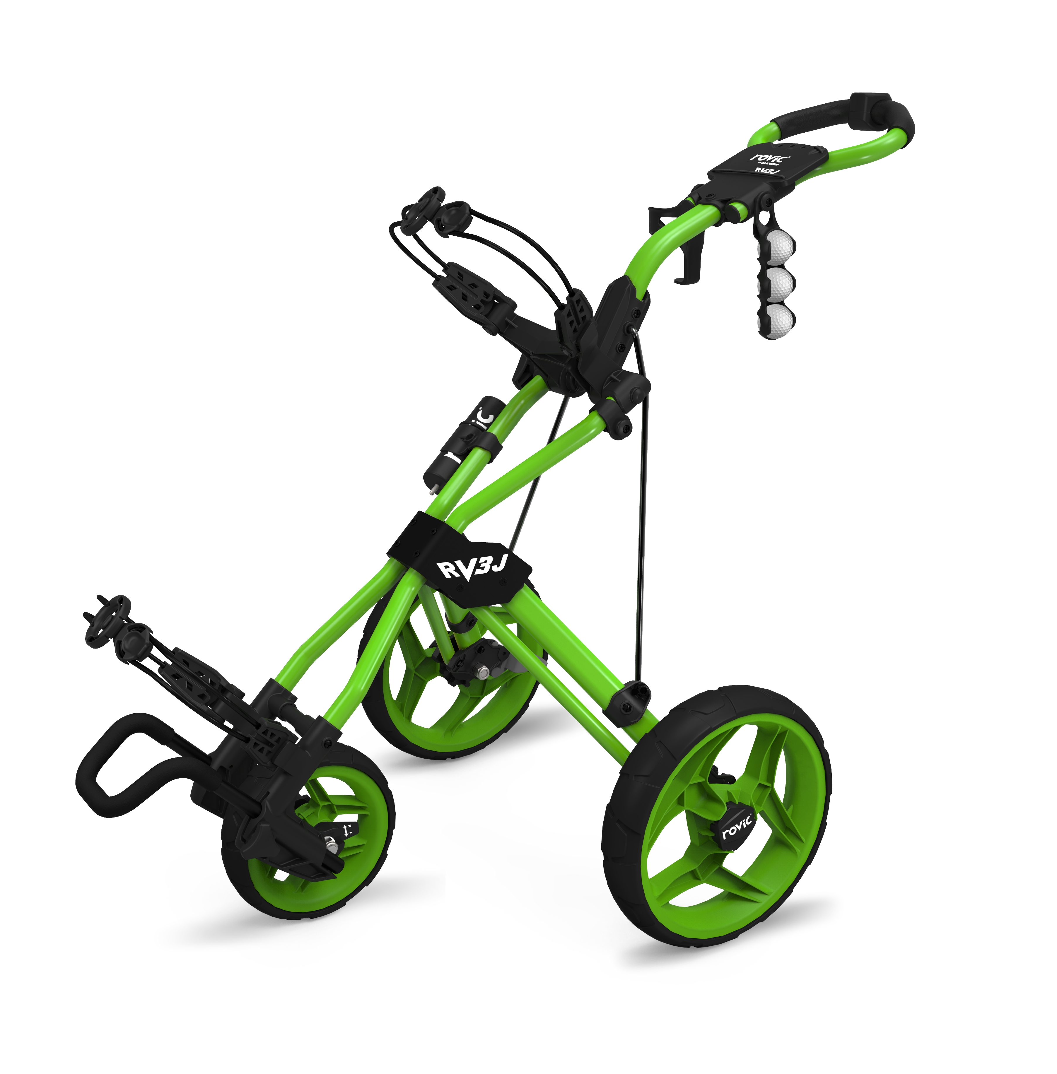 Rovic by Clicgear RV3J Junior 3Wheel Golf Push Cart, Lime
