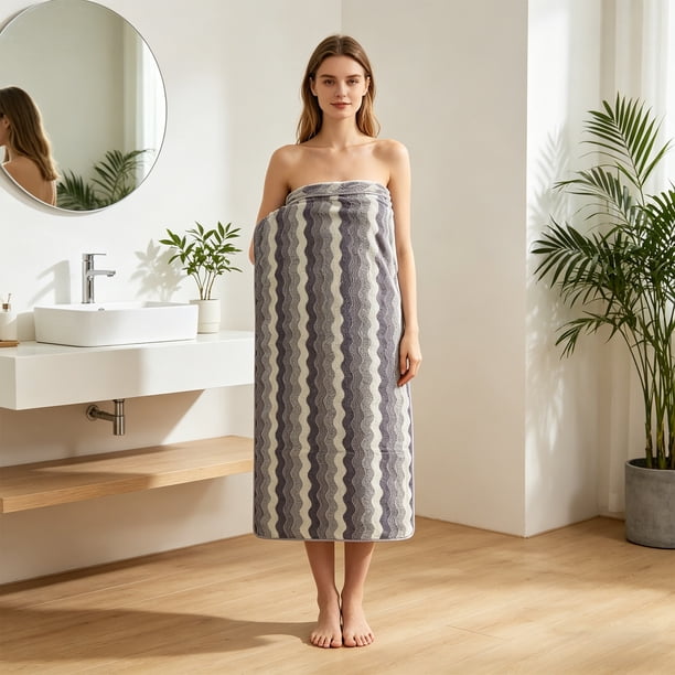 Toalla de baño de felpa gruesa, suave, muy absorbente y de secado rápido | Toalla de felpa coral para secar el vello corporal | Para uso doméstico en el baño