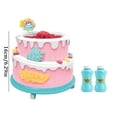 thumbnail image 3 of IMENGL Cake Bubble Machine Children's Toys Fully Automatic Sound And Light Large Bubble Birthday Gift Lighting Musical Plastic Cake Shape Automatic Soap Toy Bubble Machine For Kids 50ml Bubbles for, 3 of 9
