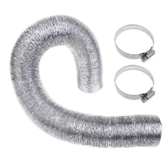 Double-layer Aluminum Dryer Vent Hose with 2 Screw Clamps Universal Use
