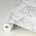 thumbnail image 3 of A-Street Prints Reverie Silver Ginkgo Wallpaper, 3 of 5