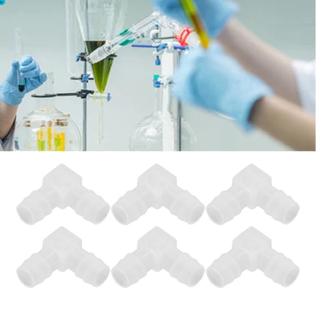 Codo De Manguera De Agua De 90 Grados Para Rv, 10 Piezas De Junta De Manguera De Plástico, Codo De 90, Conector De Tubería PP L Para Laboratorio De Acuario