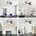 thumbnail image 5 of Parrot Uncle Ceiling Fans with Lights and Remote 52 Inch Ceiling Fan with LED Light for Bedroom Outdoor Ceiling Fans for Patios Covered, Brass, 5 of 8