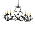 thumbnail image 3 of Meyda Tiffany 157238 Augusta 6 Light 42" Wide Taper Candle Style Chandelier - Wrought Iron, 3 of 6