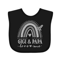 Inktastic Gigi and Papa Love Me Rainbow Girls Baby Bib