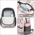 thumbnail image 3 of Princess and Castle Pink Pattern 17" Waterproof Oxford School Backpacks for Teens, S-Shape Padded Straps, for School, Travel, Hiking, Camping, 3 of 4
