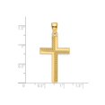 thumbnail image 2 of 14K Gold Polished Beaded Cross Pendant, 2 of 4