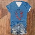 thumbnail image 3 of Tops Cortos para las Mujeres, Halloween Impreso V-Cuello Camiseta de Manga Corta, Tela de Imitación de Moda Casual, 3 of 3