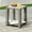 Gray Wicker, variant on CHITA Outdoor Flat Wicker Side Table, Light Brown