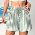 thumbnail image 2 of Elastic Waist Summer Shorts for Women 2026 Trendy Striped Cute Pajama Bottoms Y2K Beach Vacation Shorts with Pockets L, 2 of 8