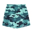 thumbnail image 5 of Kids Boys Swim Trunks 2 in 1 with Liner Quick Dry Camo Board Shorts Adjustable Drawstring Waist Beach Swimwear Mint Green,Size 13 T, 5 of 9